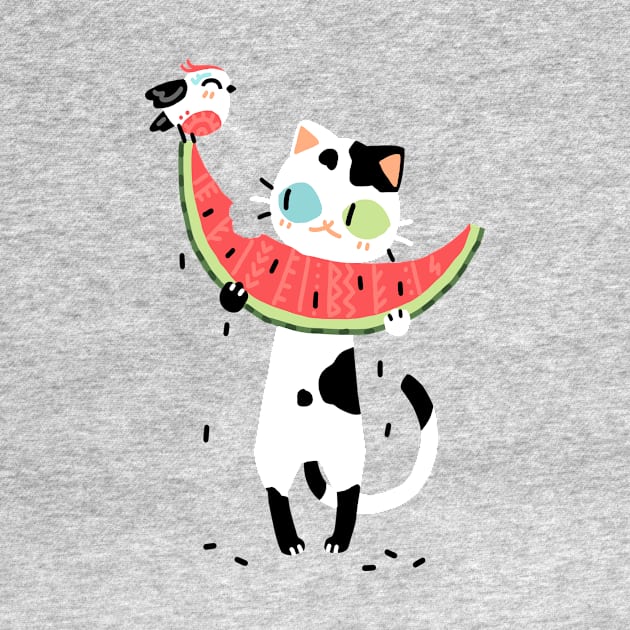 Watermelon Cat by Freeminds